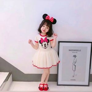 Disney Minnie Mouse kid child girl birthday occasion casual dress and bag set